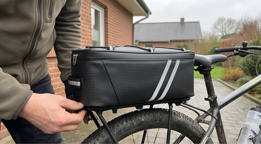 TTBDDM Fahrradtasche im Test: Wasserdichte Gepäckträgertasche mit Reflexstreifen für sicheres Radfahren