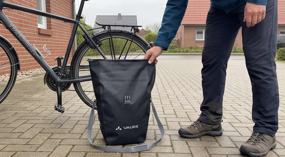 VAUDE Aqua Back Single 24L im Test: Wasserdichte Fahrradtasche für den Alltag