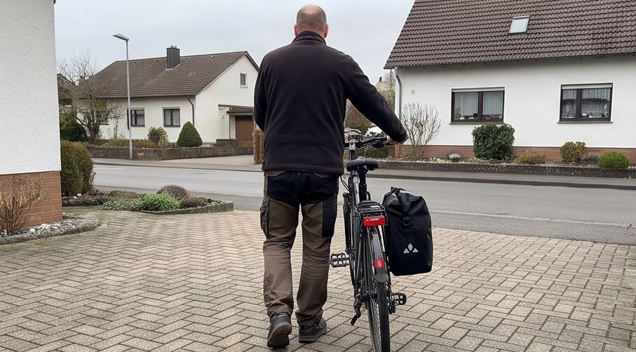 vaude aqua back während der Nutzung